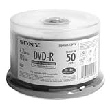 Sony Electronics : DVD-R Disk, 16x, 4.7GB, Thermal Printable, 50/PK -:- Sold as 2 Packs of - 1 - / - Total of 2 Each