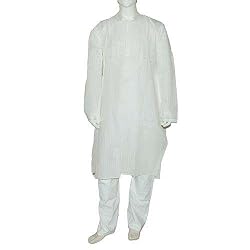 Indian Clothing Cotton Embroidered Kurta Pajama Size L Chest :44 inches