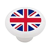 British Flag Union Jack Decorative High Gloss Ceramic Drawer Knob