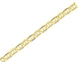 Concave 6.25mm Anchor Chain Bracelet 8 Inches in 14K Yellow Gold