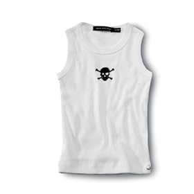 【クリックで詳細表示】ロックスター ベイビー タンクトップドクロS ブラック/ホワイト コットン626
