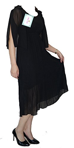 [and・more]二の腕が隠れる　半袖⇔ノースリーブの切り替えができる　レディース ワンピース