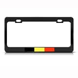 Belgium Dutch Belgian Flag Country Metal License Plate Frame Tag Holder