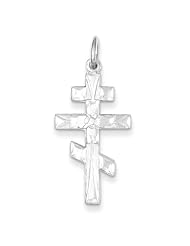 Sterling Silver Eastern Orthodox Cross Charm