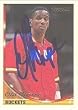 Otis Thorpe, Houston Rockets, 1993 Topps Gold Autographed Card