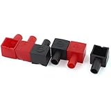 Car Battery Terminal Cover Soft Plastic Insulation Boot Sleeve Black Red 3 Pairs