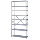 Open Shelving Add-On, 8 Galvanized Shelves, 36