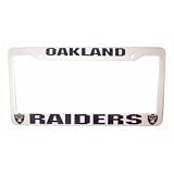 OfficialNFLOaklandRaidersWhitePlasticLicensePlateFrame