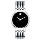 Low Price Movado Men's 606071 Esperanza Stainless-Steel Bracelet Black Dial Watch