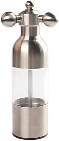 Vanto Adjustable Pepper or Salt Mill, Stainless Steel Manual Pepper or Salt Grinder 6.5 Inch