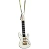 Miniature White Stratocaster Electric Guitar Christmas Ornament 4"
