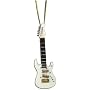 Miniature White Stratocaster Electric Guitar Christmas Ornament 4"