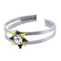 925 Sterling Silver Purple-Yellow Hedgehog Star Gem Toe Ring