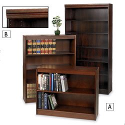 ERGOCRAFT Wood Veneer Bookcases - Walnut