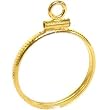 14K Gold COIN BEZEL Indian Head $2.50 Yellow