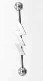 STRAIGHT BARBELL WITH LIGHTENING BOLT BRIND22A- 1 1/2