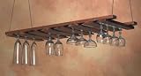 Versatile Glass Rack 28 Glass Walnut Finish