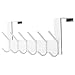 SKOLOO Over The Door Hook, Over The Door Coat Rack, Stainless Steel Over Door Coat Hanger for Hanging Clothes, Towel, Robes, Purse, Over Door Hooks for Bathroom Bedroom,White