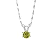 0.62 ct. Yellow - I1 Round Brilliant Cut Diamond Solitaire Engagement Pendant with Chain (White or Yellow Gold)