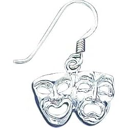 Sterling Silver Comedy & Tragedy Earrings Jewelry