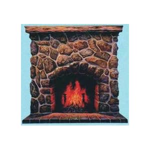 Dollhouse Miniature Faux Fireplace