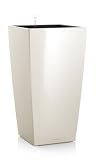 LECHUZA（レチューザ）　CUBICO22（キュービコ22）　幅22cm　底面灌水セット付きプランター　ホワイト LE-3022W