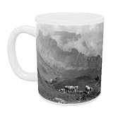Cattle on the mountain slopes at Schynige Platte in Switzerland August 1929 - Mug - Standard Size