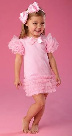 Mud Pie Baby Girls Newborn Pretty In Pink Tiered Mesh Dress