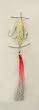 Red And Gray Sisal Lure Fishing Christmas Ornament 6.5"
