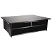 Rolodex Corporation - Printer Stand, Wood, Cord Organizer/Hub Compatible, Black