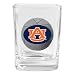 Square glass shot features a basketball appliqu? with domed inset. Shot is approx 2 3/8IN tall. Applique is approx 1 inch across.