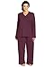 Casual Moments Women's Plus Size Pajama Set, V-Neck Top X