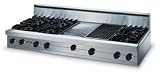 Viking Professional VGRT6006G 60 Pro-Style Gas Rangetop with 6 Open Burners w/ VariSimmer, 24 Steel Griddle/Simmer Plate and Automatic Electric Re-ignition (Not Exact Image): Custom Colors
