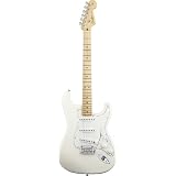 Cheap Fender American Standard Stratocaster : Electric Guitar Olympic White Maple Fretboard