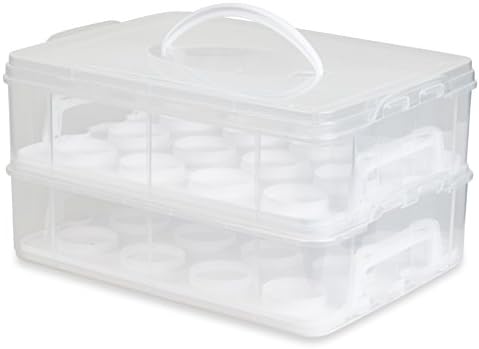 THE #1 Cupcake Carrier - Cupcake Box for 24 Cupcakes! Highly Rated Cupcake Holder - Regular &amp; Mini Cupcake Container