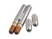 Cigar case high-grade steel satin finish 2 cigars