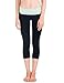 Juniors Cotton Spandex Fold Over Capri Leggings