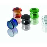 Pyrex Glass Clear Doubled Flared Plugs -14g (1.6mm) - Sold as a Pair