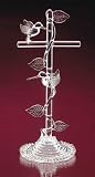 Spun Glass H Bird On Cross