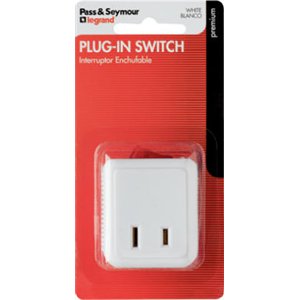 Pass & Seymour #4404WBPCC8 White Plug In Cord Switch