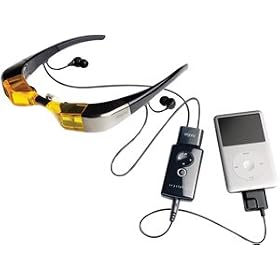 MyVu - Crystal - Visionneuse plein �cran priv� mains-libres pour iPods - R�solution : 640 x 480 - Pendentif - Ecouteurs - C�ble USB - Amber