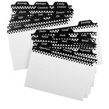 Weatherbee 3"X5" recipe card dividers- set of 24
