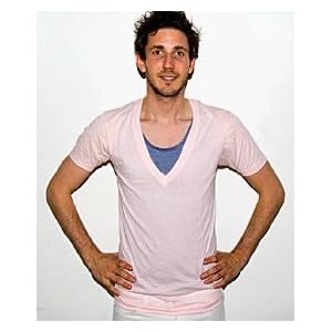 Buy American Apparel Mens Short-Sleeve Deep V-Neck by Alpha Shirt Company