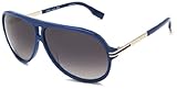 IMAGE OF BOSS by Hugo Boss Men's 0398 Polarized Aviator Sunglasses,Navy, Blue and Palladium Frame/Grey Gradient Lens,One Size