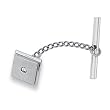 Men s STEL Stainless Steel Tie Tac with Genuine Diamond Accent- 80784