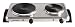 Micromark Double Cooking Plate Brushed Stainless Steel & Black