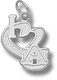 Auburn Tigers 1/2 I Heart AU Charm - Sterling Silver Jewelry