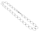 .925 Sterling Silver Link Ankle Bracelet 9" 9.5" Anklet with Spring Ring Clasp