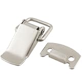 uxcell&reg; Silver Tone Metal Toggle Draw Latch Straight Loop Catch 1.6"