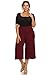 Plus Size Women's Gaucho Pants Knit Capri Culottes Lose Fit 1XL, 2XL, 3XL